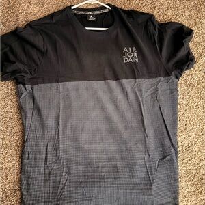 Jordan Air Black and Gray Short Sleeve Tee